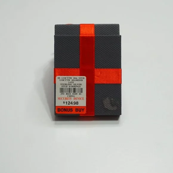 1/10 Ct. TW Diamond Sterling Silver Earrings - Picture 5 of 5